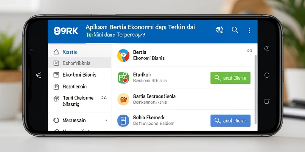 Tampilan utama 99RK dengan berita ekonomi terupdate.
