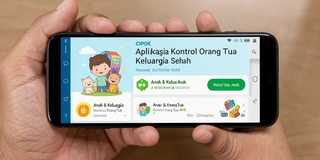Antarmuka aplikasi CIPOK yang ramah pengguna untuk kontrol orang tua.