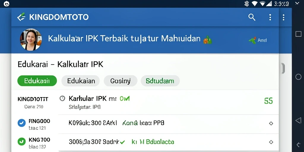 Tampilan antarmuka KINGDOMTOTO untuk kalkulator IPK yang sederhana.