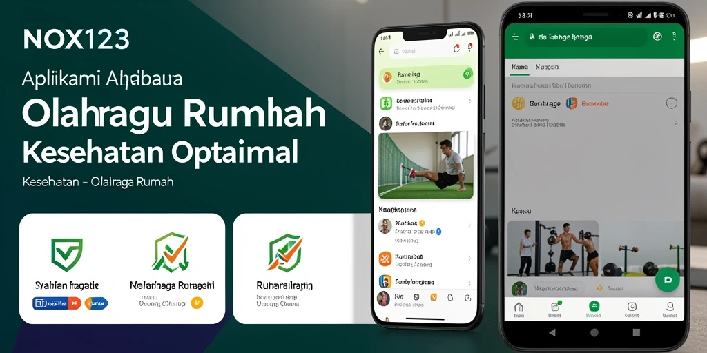 Antarmuka pengguna NOX123 yang menarik untuk olahraga rumah.