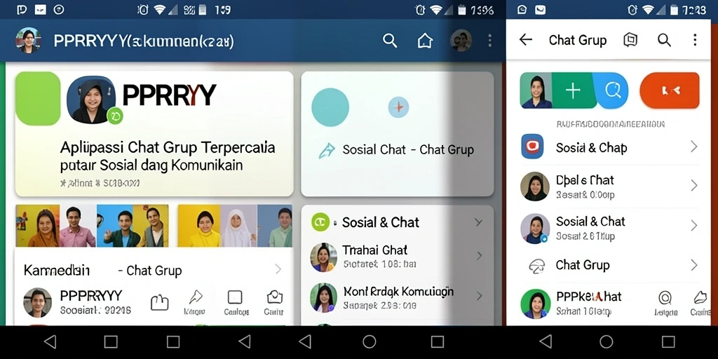 Antarmuka PPRRYY yang sederhana dan mudah digunakan untuk Chat Grup.